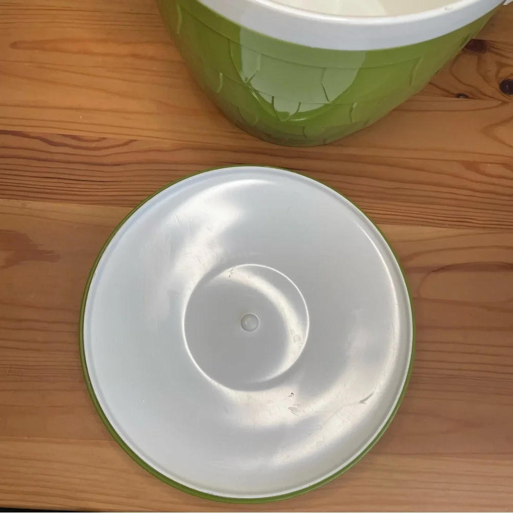 Vintage Avocado Green Ice Bucket